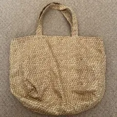 ベージュ トートバッグ 花柄内装