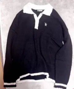 地雷系　ニット　黒