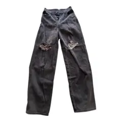 GRL ダメージデニムワイドパンツ