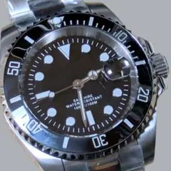 【新品】腕時計 サブマリーナ オマージュ クォーツ ブラック ダイバーズウォッチ