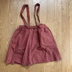 FAMILIAR チェック柄 スカート　ジャンバースカート 120