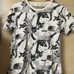 Design Tshirts Store graniph 猫柄 Tシャツ Mのサムネイル