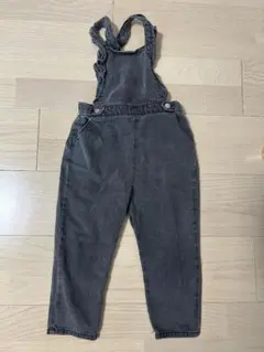 ZARA　ザラ　100cm　ブラック(グレー系)　オーバーオール　古着　デニム