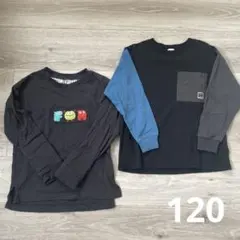 【ブランシェス、バースデー】長袖カットソー　120cm 男の子 2枚　ロンT