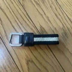 グッチ　ストライプデザイン レザーキーホルダー