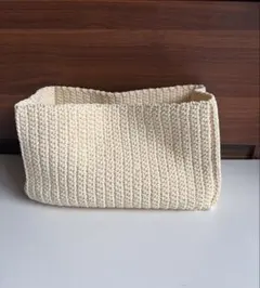 IKEA イケア 収納カゴ 手編み風 アイボリー ナチュラルカラー
