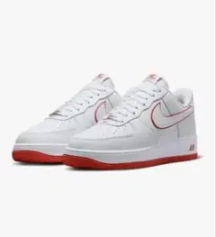 NIKE エアフォース 1 '07 ホワイト/レッド 27.5cm