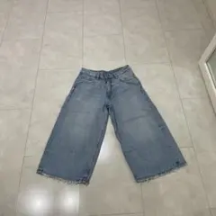 ZARA バミューダ　ダメージ　ジーンズ　EU32 5号