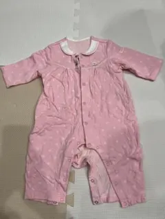 ミキハウス　ピンク ドット柄 ロンパース 70