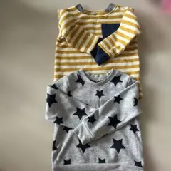 長袖カットソー 2枚セット 100cm