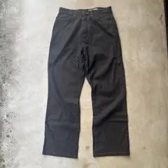 SIMPLE LIFE シンプルライフ 裏地ブラウン デニム風 ワイドパンツ L