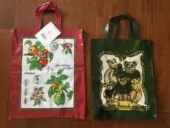 Harrods エコバッグ クマちゃんいっぱい 折りたたみ グリーン B4 A4