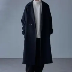 Lui'sルイス ハイクオリティメルトンオーバーコート　チェスターコートSサイズ