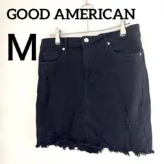 GOOD AMERICAN ブラックデニムミニスカート 8/29