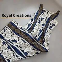 Royal Creations フラワープリントワンピース M