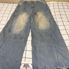 WYM DOUBLE KNEE CURVED SEEM BAGGY DENIMのサムネイル
