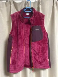mont-bell フリースベスト ワインレッド　150
