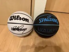 バスケットボール7号2個セットCurryコラボ、ルミナスコンポジット バラ売り可のサムネイル
