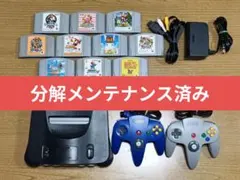 ⭕メンテ済⭕　ニンテンドー64　ソフト10本　コントローラー2台　28