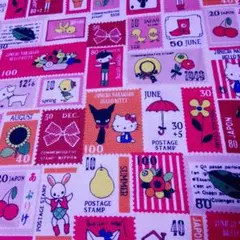Sanrio　HELLOKITTY76.19 コットンオックス　切手風