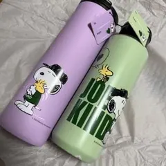 スターバックス PEANUTS スヌーピー ステンレスボトル グリーン&パープル