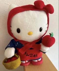 激レア/新品タグ付】青森限定 みちのくキティ物語 りんご娘 ぬいぐるみ
