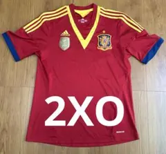 2010 W杯　スペイン代表　ホームユニ　adidas 赤　青170 2010 W杯 スペイン代表 ホームユニ adidas 赤 青170 - メルカリ