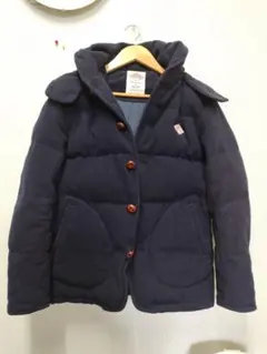 DANTON ネイビー ダウンジャケット フード付き