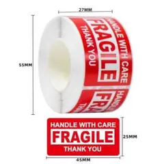58.ケアシール サンキューシール 取扱注意 ラッピング シール 警告ラベル