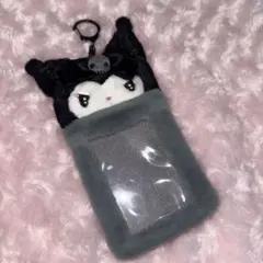 真夜中のメロクロ　ボア生地　トレカホルダー　トレカケース　クロミ　ぬいぐる