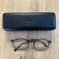 【ケース、メガネ拭き付き】JINS メガネ 度数入り　フレーム歪み有