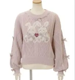 リズリサ Twin Bunniesニットトップス うさぎ ニット