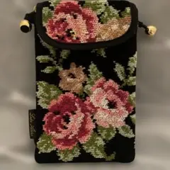 美品Lake Alster マルチミニポシェット 花柄 シェニール織ローズ柄のサムネイル