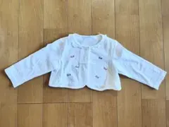 familiar ホワイト カーディガン　ボレロ