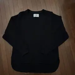 THE FLATS ワッフル 長袖 カットソー ブラック　オーバーサイズ