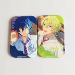 あんさんぶるスターズ！一番カフェ スクエア型 缶バッジ「巴日和 / 漣ジュン」