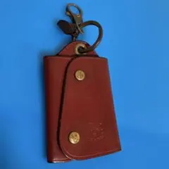 IL BISONTE イルビゾンテ キーケース本革レザーワインレッドヴィンテージのサムネイル