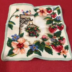 FEILER 花柄タオルハンカチ　シェニール織　22×22cm