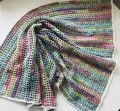手編み☆カラフルブランケット