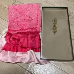 ピンク　白　帯揚げ