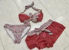花柄レースセパレート水着3点セットのサムネイル