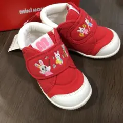 新品未使用　ミキハウス　ベビーシューズ　うさこ　15cm