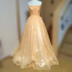 百貨店購入 ステージドレス オレンジ Aライン - メルカリ