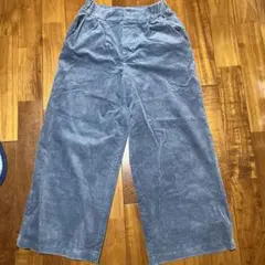 mansart コーデュロイ ワイドパンツ 水色　9号