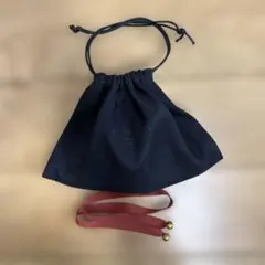 美品　LOEWE ロエベ 保存袋 巾着 リボン 紐 ゴールド金具 正規品付属品のサムネイル