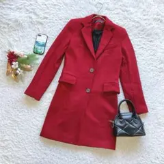 ザラウーマン チェスターコート 上品 アウター デカボタン XS 通勤カジュアル