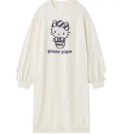 正規品♡新品♡ジェラートピケ ロゴスウェットワンピース ブラウン