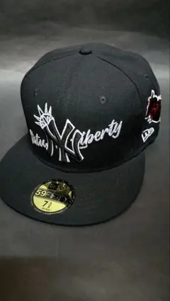 NEWERA59FIFTYNYヤンキース自由の女神カスタムキャップブラック5/8