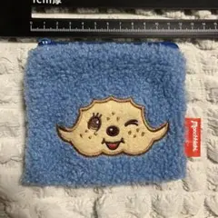 モンチッチ ガチャガチャ モコモコポーチ(青)