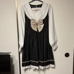 Toalice セーラー襟 ストライプ柄 ワンピース 長袖